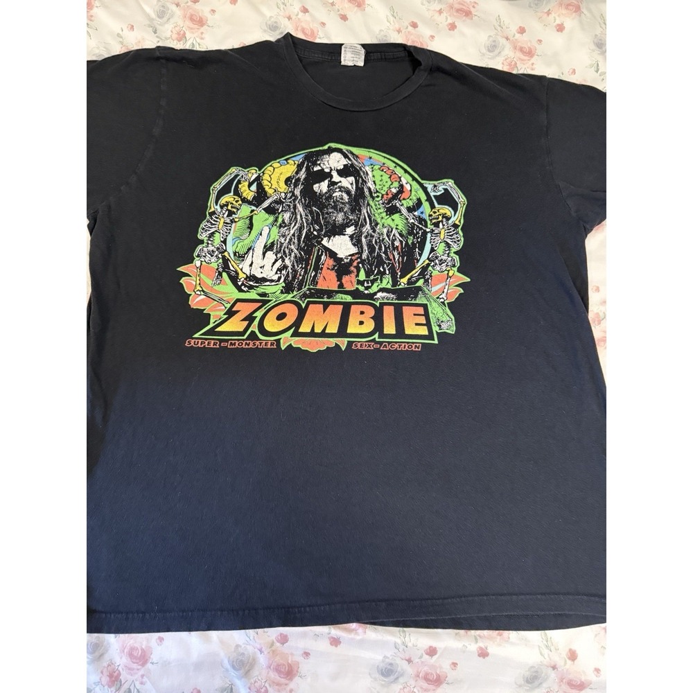 Rob Zombie 2017 Tour T-Shirt XXL Black Graphic Band Tee Horror Rock